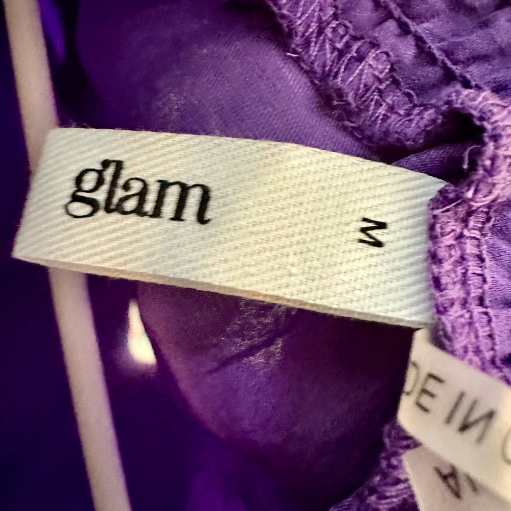 Glam Deep Purple Ruffle Top - Picture 2 of 3